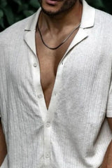 Men's Plus Size Button Up Short Sleeve Shirt - Trendsi - Flyclothing LLC