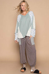 POL Lace Floral Round Neck Knit Top - Trendsi - Flyclothing LLC