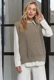 ADORA Round Neck Vest with Slight Open Back - Trendsi