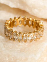 18K Gold-Plated Stainless Steel Zircon Ring - Trendsi - Flyclothing LLC