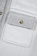 Pocketed Curved Hem Button Up Vest - Trendsi - Flyclothing LLC