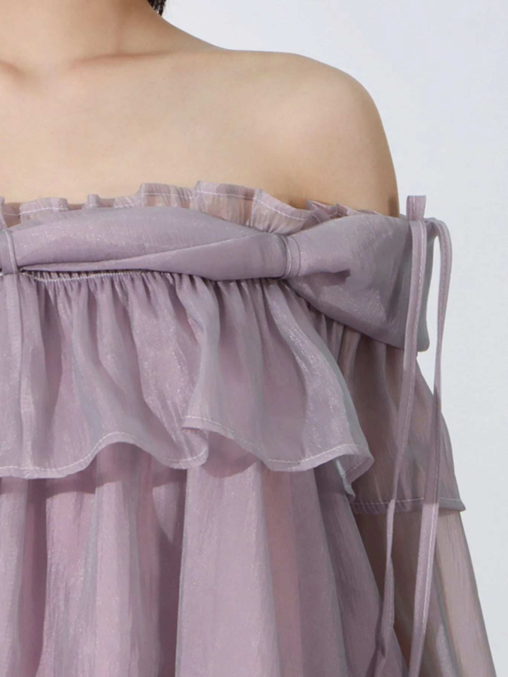 Ruffled Off-Shoulder Flounce Sleeve Blouse - Trendsi - Flyclothing LLC