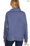 Zenana Scuba Collared Pullover and Pants Set - Trendsi - Flyclothing LLC