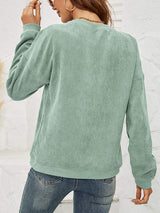 Round Neck Long Sleeve MAMA Graphic Sweatshirt - Trendsi - Flyclothing LLC