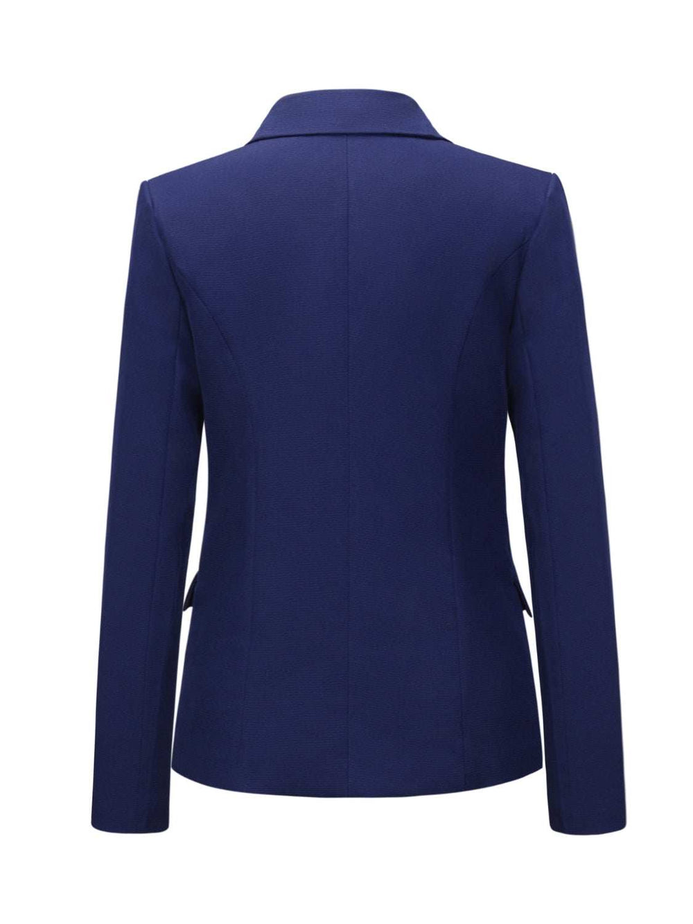 Lapel Collar Long Sleeve Blazer - Trendsi - Flyclothing LLC