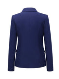 Lapel Collar Long Sleeve Blazer - Trendsi - Flyclothing LLC