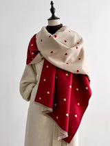 Heart Raw Hem Scarf - Trendsi - Flyclothing LLC