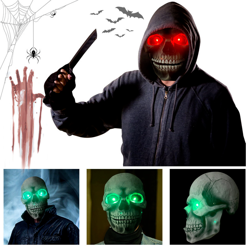 Halloween Skull Movable Mouth Latex Mask Halloween Kills Mask Cosplay Scary Killer Full Face Helmet Halloween Party Costume Prop - My Store - Flyclothing LLC