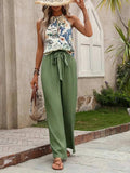 Printed Tank Top and Wide Leg Pants Set - Trendsi - Flyclothing LLC