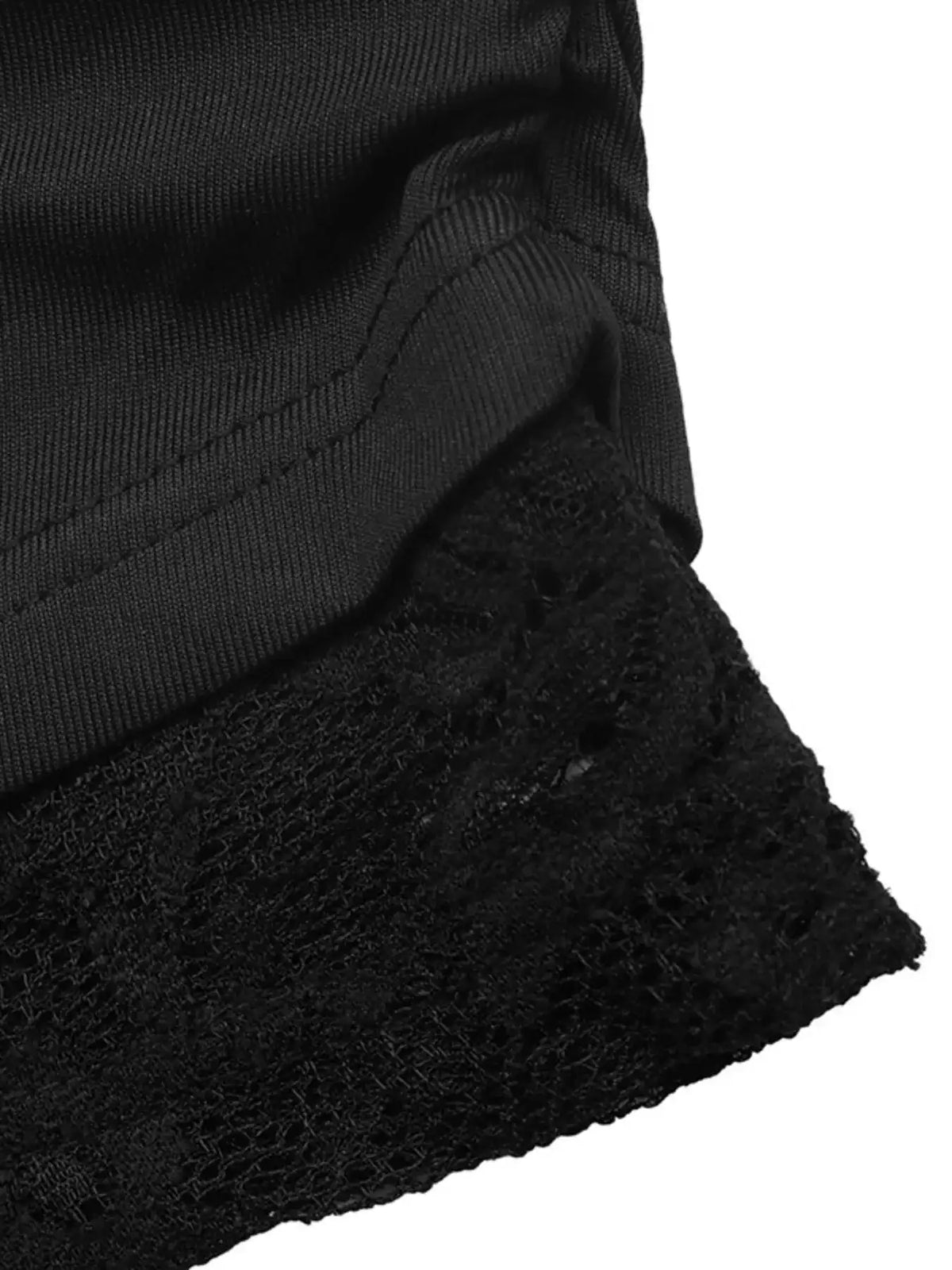 One-Shoulder Lace Trim Slim Fit T-Shirt - Trendsi - Flyclothing LLC