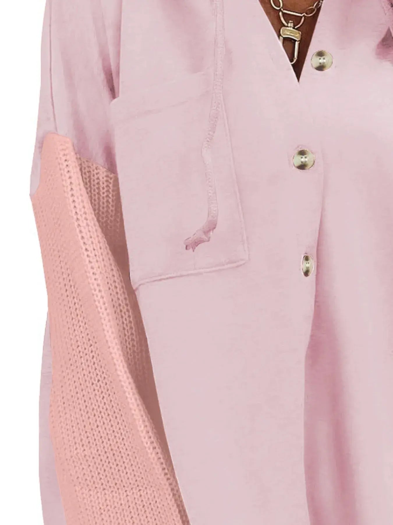 Drawstring Button Front Hoodie - Trendsi - Flyclothing LLC