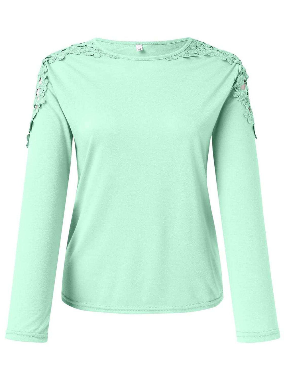 Full Size Cutout Round Neck Long Sleeve T-Shirt - Trendsi - Flyclothing LLC