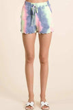 BiBi Tie Dye French Terry Top and Shorts Set - Trendsi - Flyclothing LLC