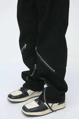 Men's Zip Decor Straight Leg Jeans - Trendsi - Flyclothing LLC