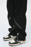 Men's Zip Decor Straight Leg Jeans - Trendsi