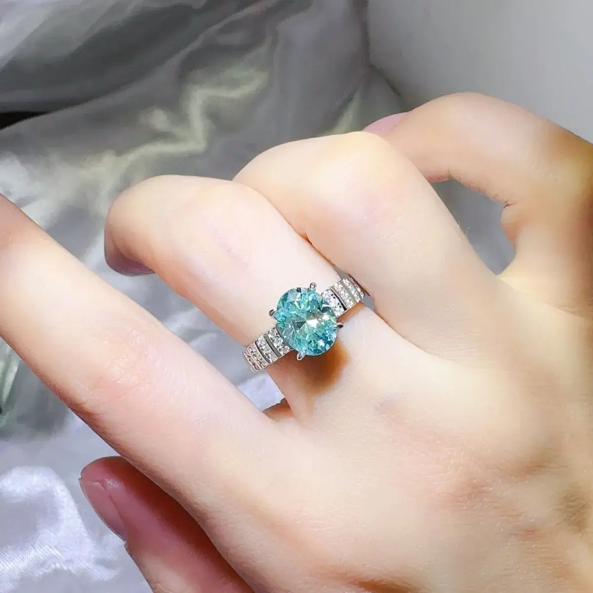 2 Carat Moissanite 925 Sterling Silver Ring - Trendsi - Flyclothing LLC
