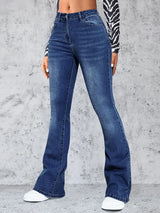 High Rise Jeans with Pockets - Trendsi - Flyclothing LLC