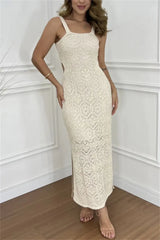 Cutout Side Slit Maxi Tank Dress - Trendsi - Flyclothing LLC