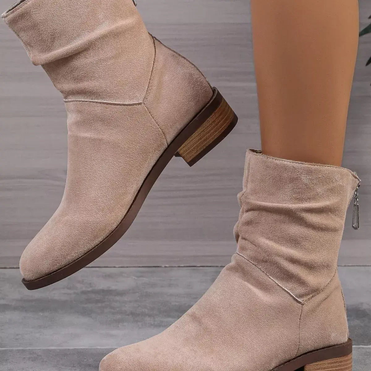 Point Toe Block Heels Boots - Trendsi - Flyclothing LLC