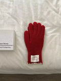 Ribbed Knit Gloves - Trendsi - Flyclothing LLC