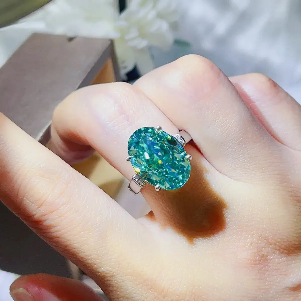 5 Carat Moissanite 925 Sterling Silver Ring - Trendsi - Flyclothing LLC