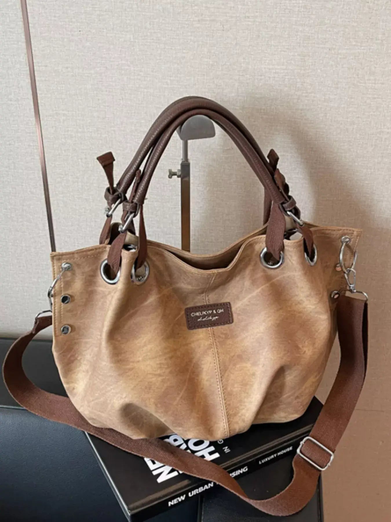 Vintage Adjustable Strap Crossbody Bag - Trendsi - Flyclothing LLC