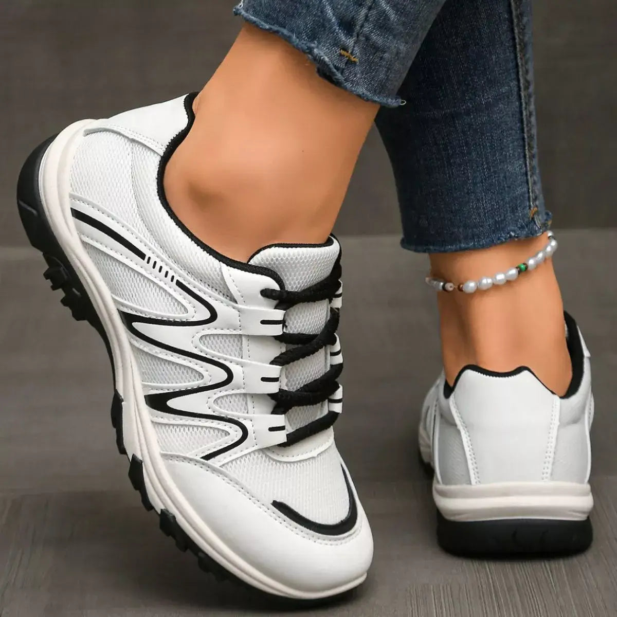 Lightweight Lace Up Athletic - Trendsi - Flyclothing LLC