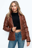 How Dare U Pocketed Zip Up Puffer Jacket with Removable Hood - Trendsi - Flyclothing LLC