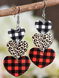 Printed PU Leather Dangle Earrings - Trendsi