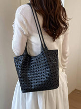 Woven Leather Shoulder Bag - Trendsi - Flyclothing LLC