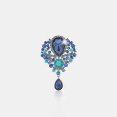 Alloy Rhinestone Teardrop Brooch - Trendsi