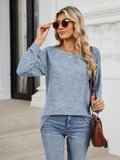 Round Neck Long Sleeve T-Shirt - Trendsi - Flyclothing LLC