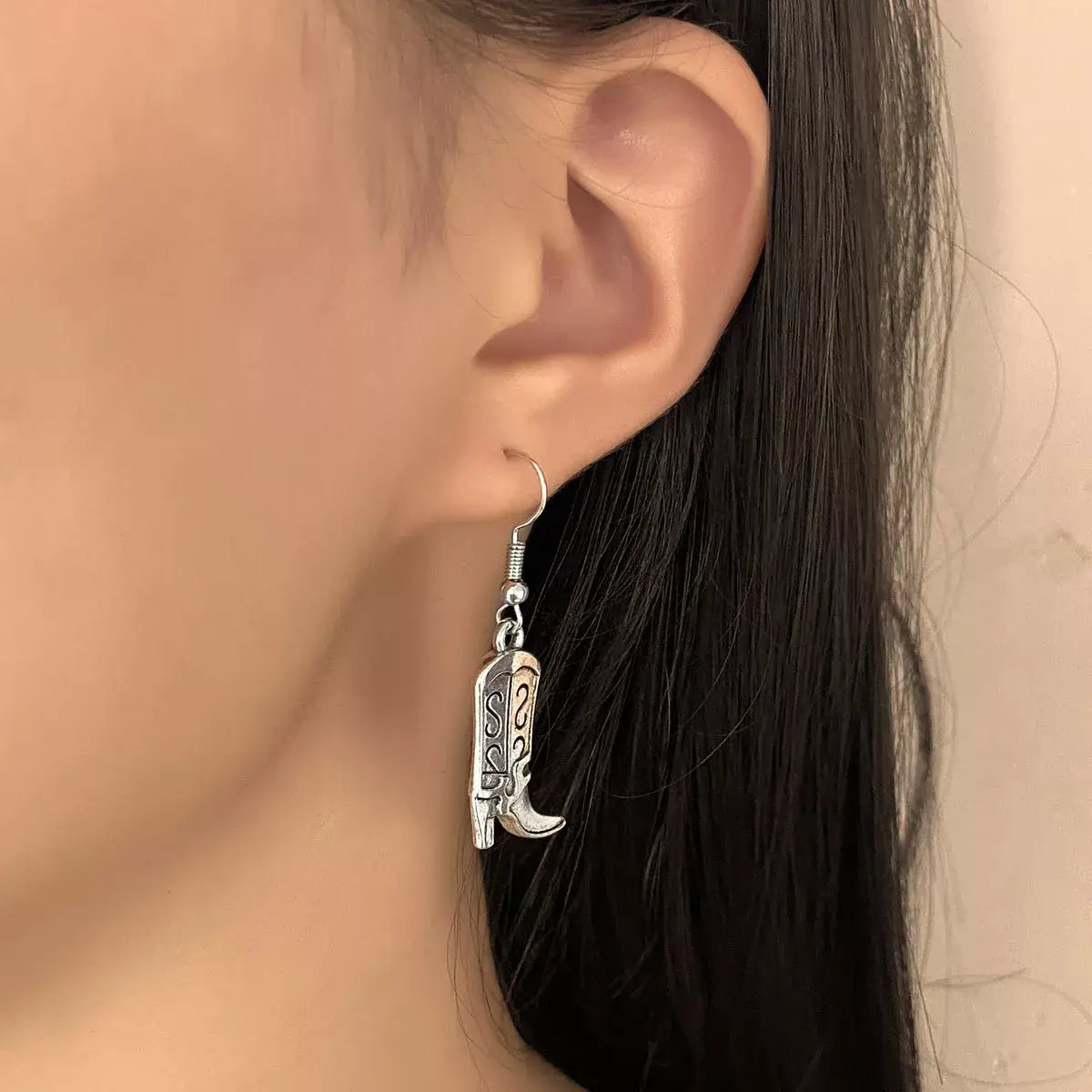 Western Cowboy Boot Dangle Earrings - Trendsi - Flyclothing LLC