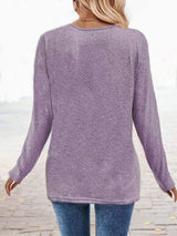 Square Neck Long Sleeve T-Shirt - Trendsi - Flyclothing LLC
