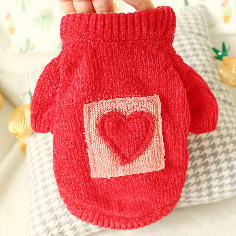 Bowknot Dog Clothes Cat Costume Hollow Knit Dog Sweater - My Store - Flyclothing LLC
