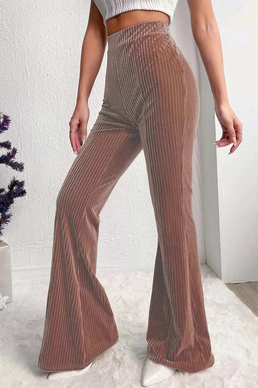 High Waist Bootcut Pants - Trendsi - Flyclothing LLC