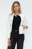 Snobbish Faux Leather Zip Up Drawstring Hooded Jacket - Trendsi - Flyclothing LLC