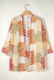 Printed Open Front Long Sleeve Cover-Up - Trendsi