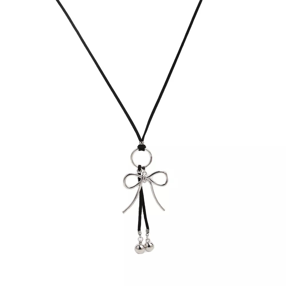 Elegant Bow Pendant Necklace - Trendsi - Flyclothing LLC