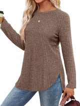 Round Neck Raglan Sleeve T-Shirt - Trendsi - Flyclothing LLC