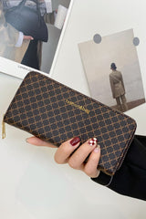 PU Leather Plaid Wallet - Trendsi