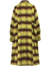 Contrast Double-Breasted Long Sleeve Longline Coat - Trendsi - Flyclothing LLC