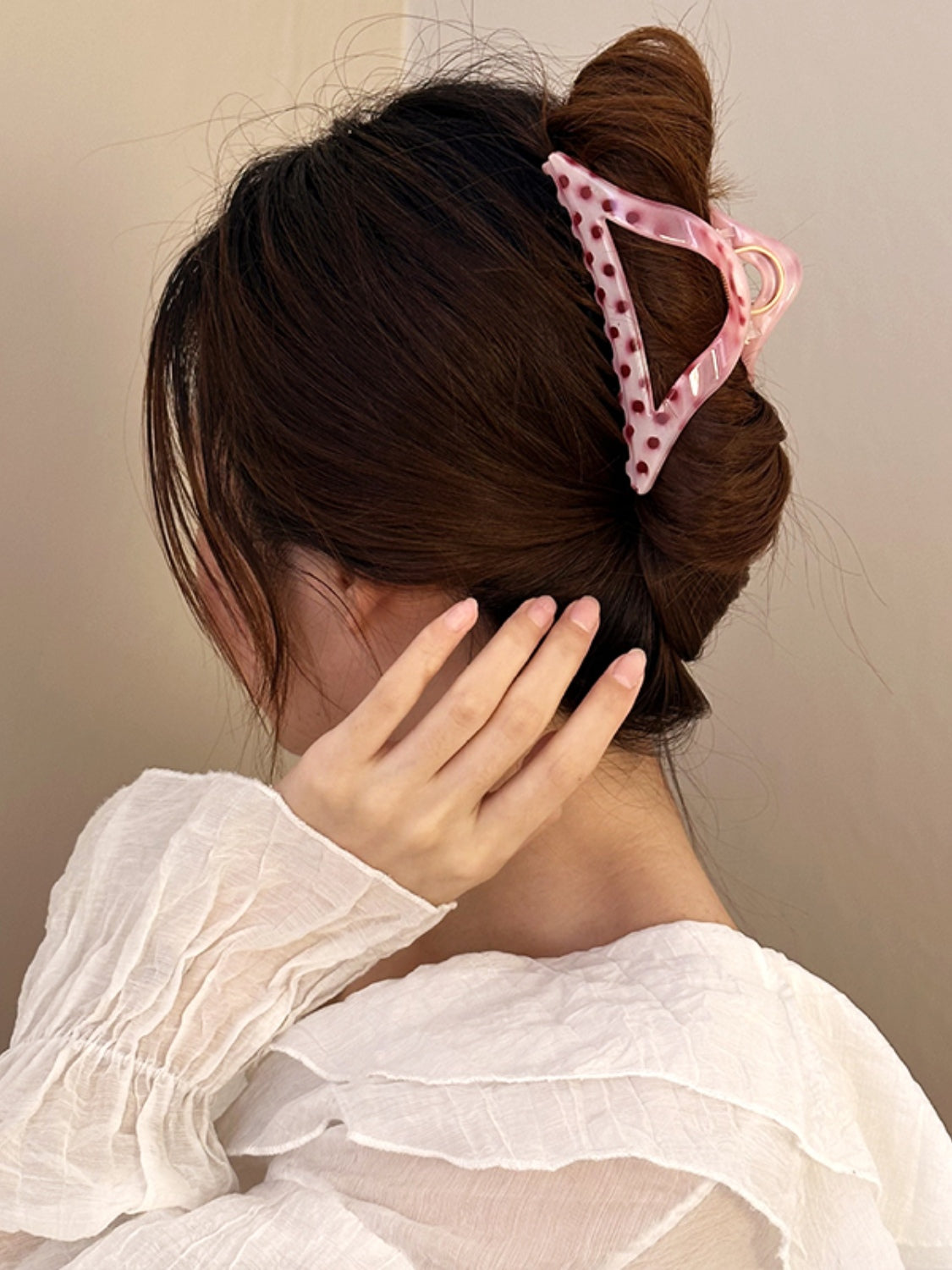 PC Polka Dot Hair Claw Clip - Trendsi - Flyclothing LLC