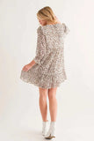 And The Why Leopard Ruffle Hem Woven Mini Dress - Trendsi - Flyclothing LLC