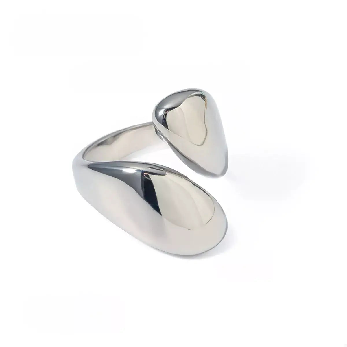 Stainless Steel Bypass Ring - Trendsi - Flyclothing LLC