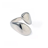 Stainless Steel Bypass Ring - Trendsi - Flyclothing LLC