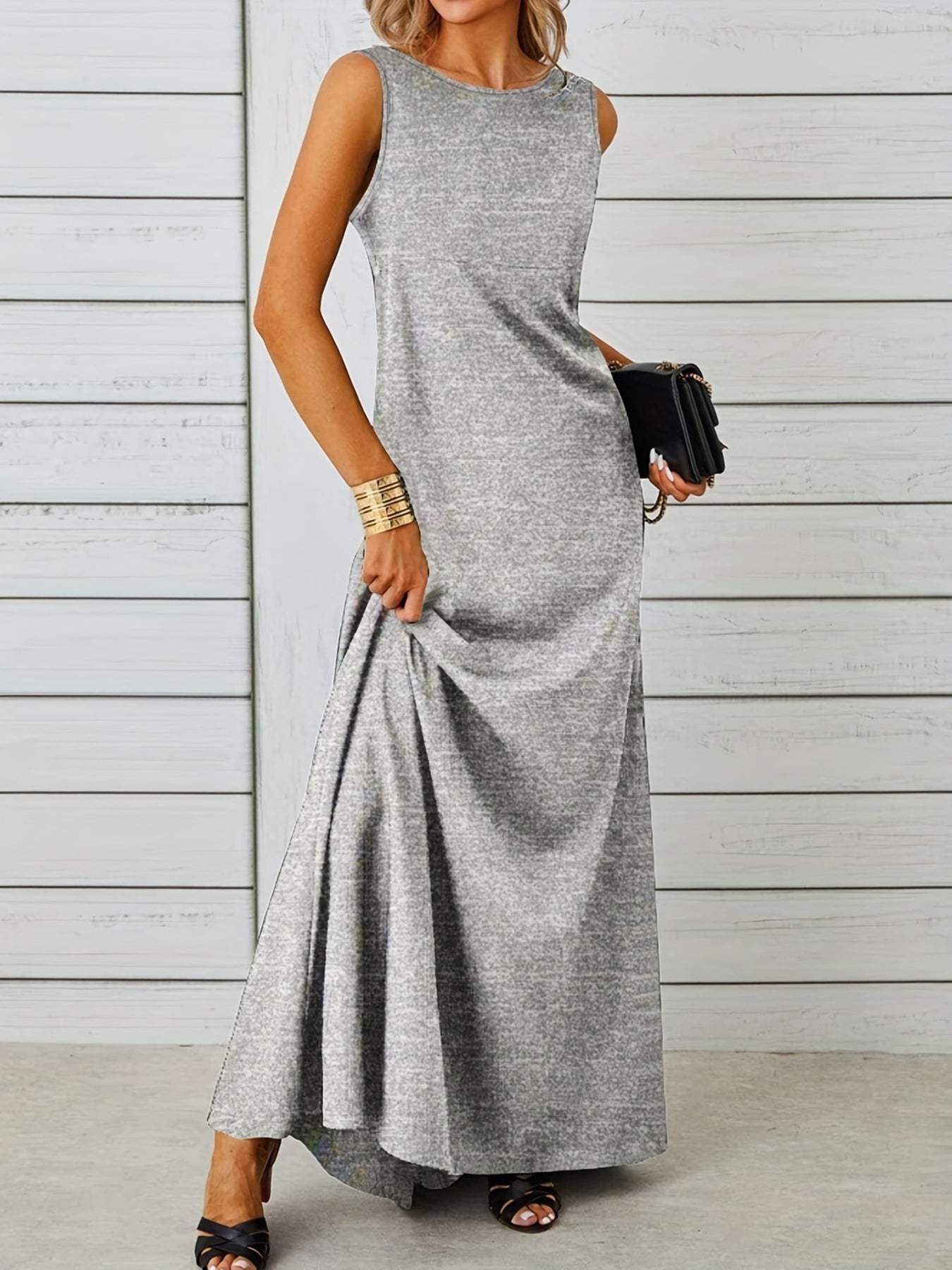 Sleeveless Flowy Maxi Dress - Trendsi - Flyclothing LLC