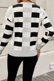 Color Block Round Neck Sweater - Trendsi - Flyclothing LLC
