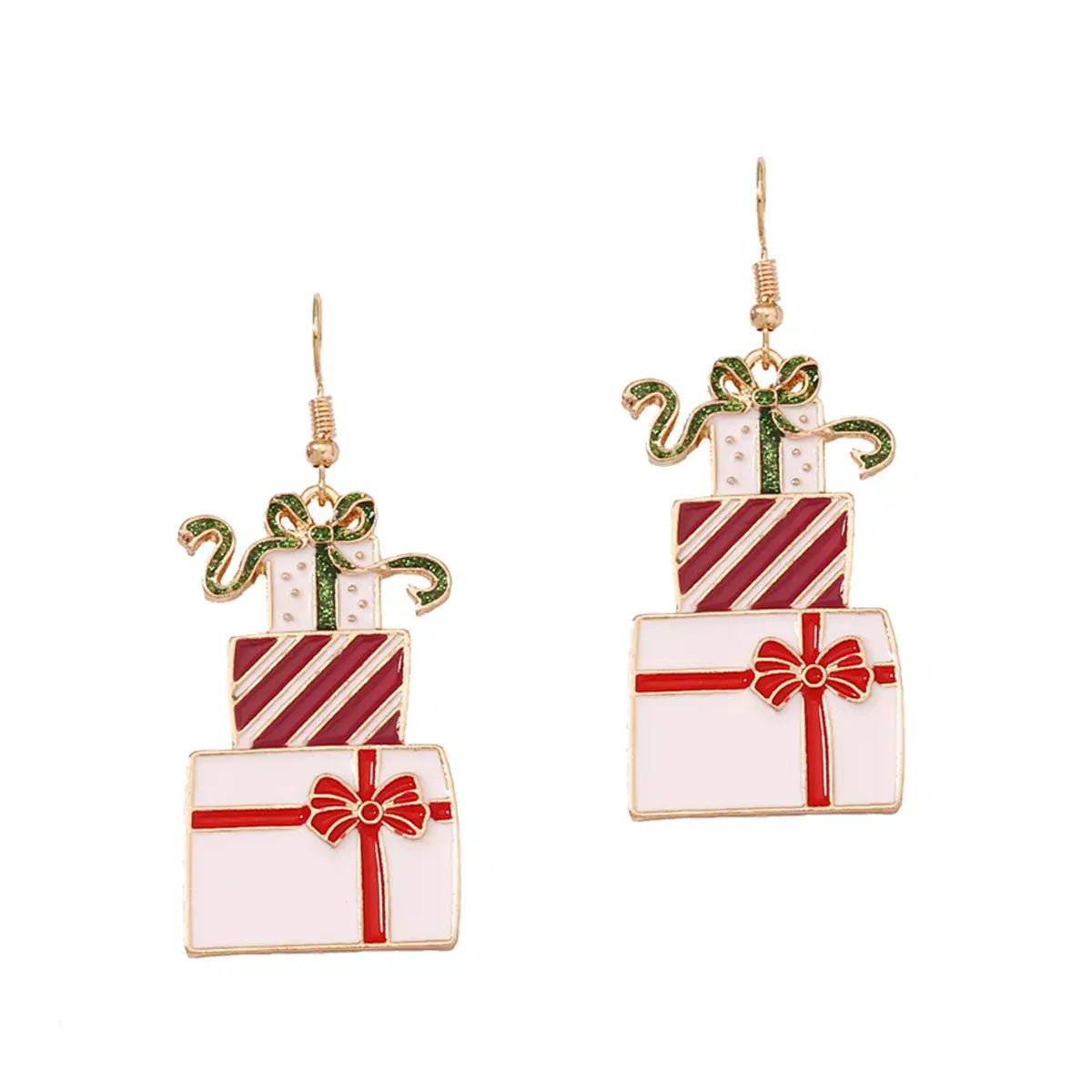 Christmas Gift Box Dangle Earrings - Trendsi - Flyclothing LLC