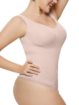 Scoop Neck Wide Strap Shaping Bodysuit - Trendsi - Flyclothing LLC